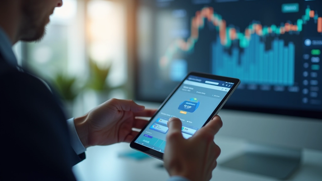 Digitale Zahlungslösungen und Finanzmanagement in modernem Büroumfeld